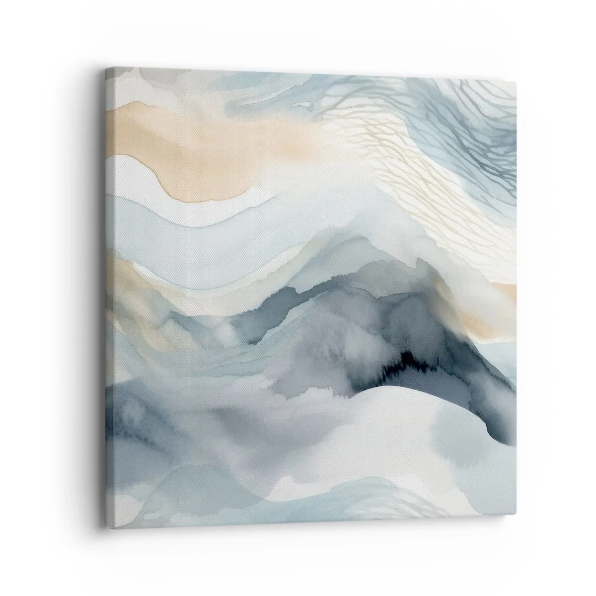 Canvas picture - Snowy and Foggy Abstract - 30x30 cm