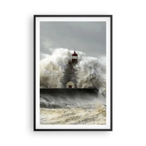 Poster in black frame - Rage of the Ocean - 61x91 cm