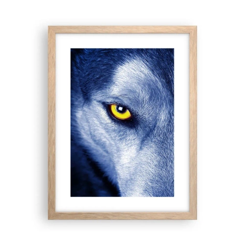 Poster in light oak frame - Mesmerising Look - 30x40 cm