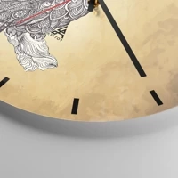 Clock face with lines