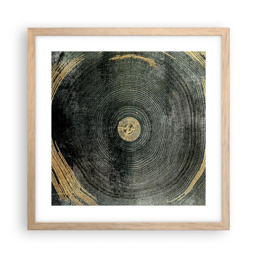 Poster in light oak frame - Change and Persistance - 40x40 cm