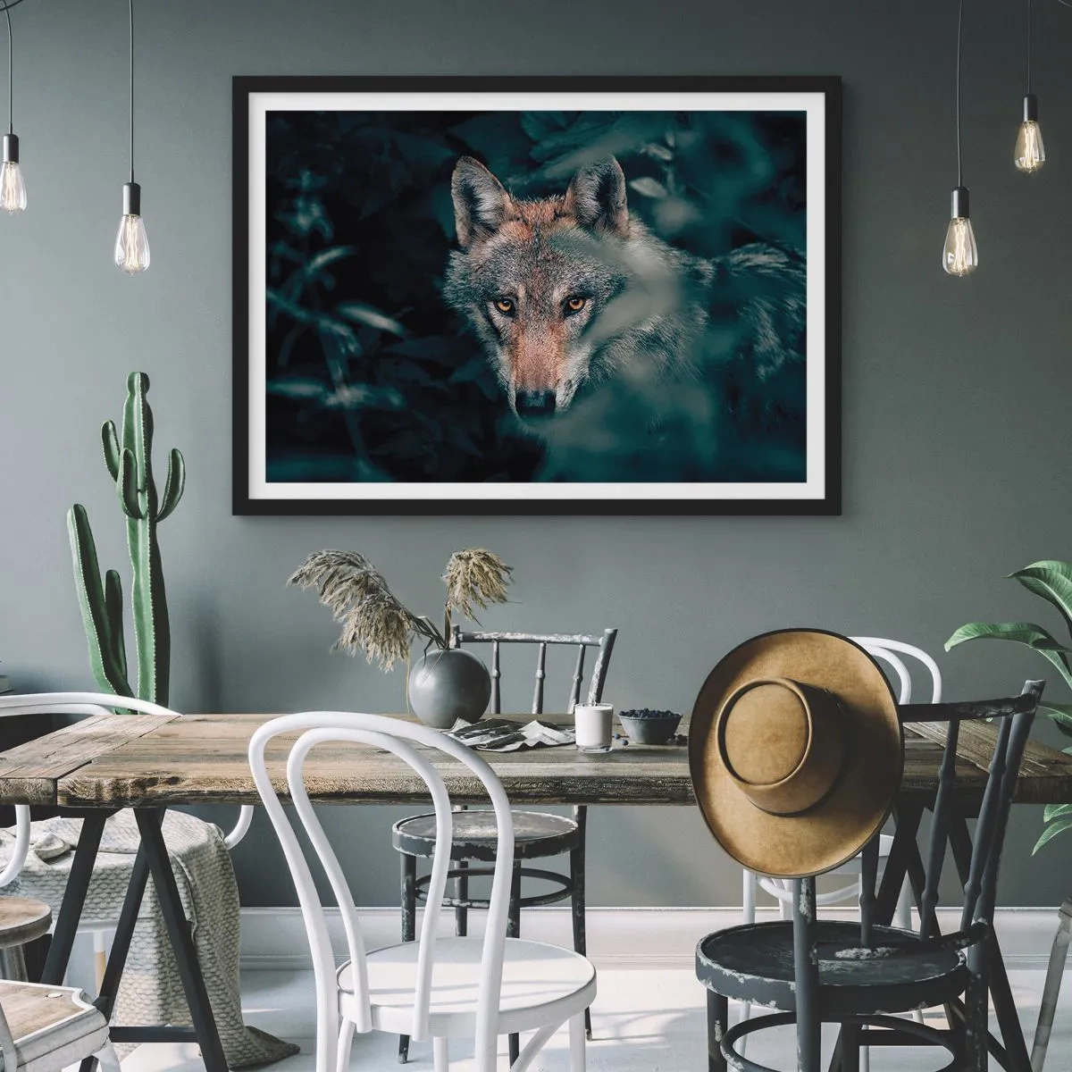 Poster in black frame - Hunter - 100x70 cm
