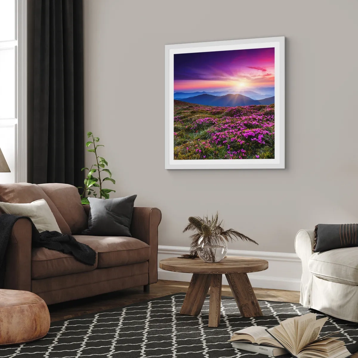 Poster in white frmae - Smells Strongly of Herbs - 60x60 cm