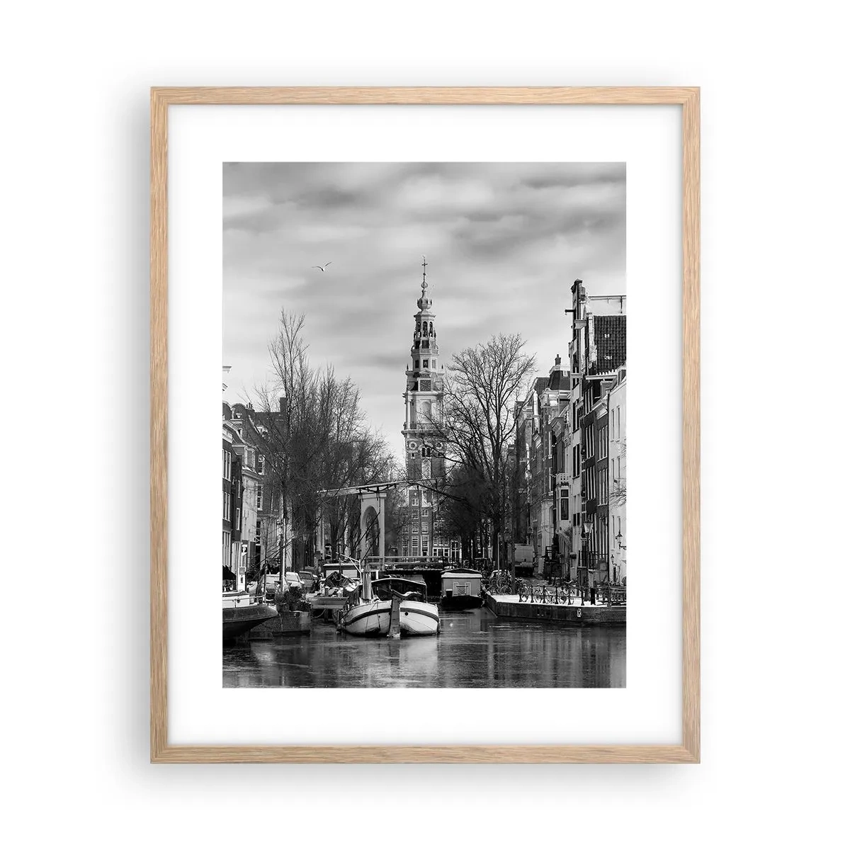 Poster in light oak frame - Amsterdam Atmosphere - 40x50 cm