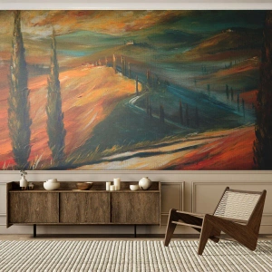 Photo Wallpaper Premium Canvas - Tuscan Landscape - Landscape, Tuscany, Travels - 250x175 cm