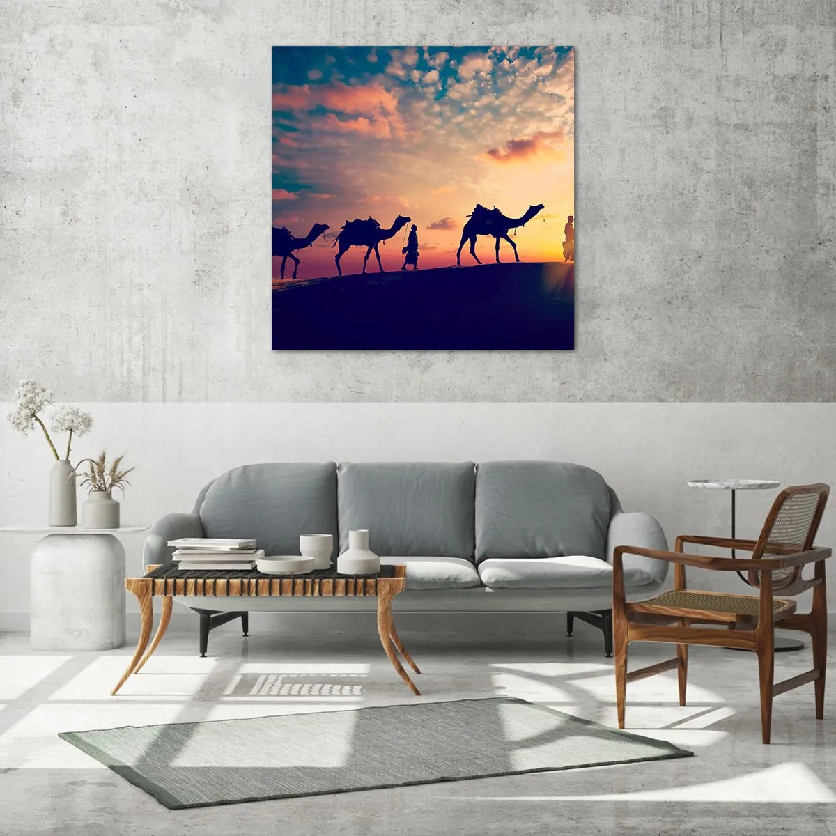 Glass picture - Mysterious Spirit of the Orient - 70x70 cm