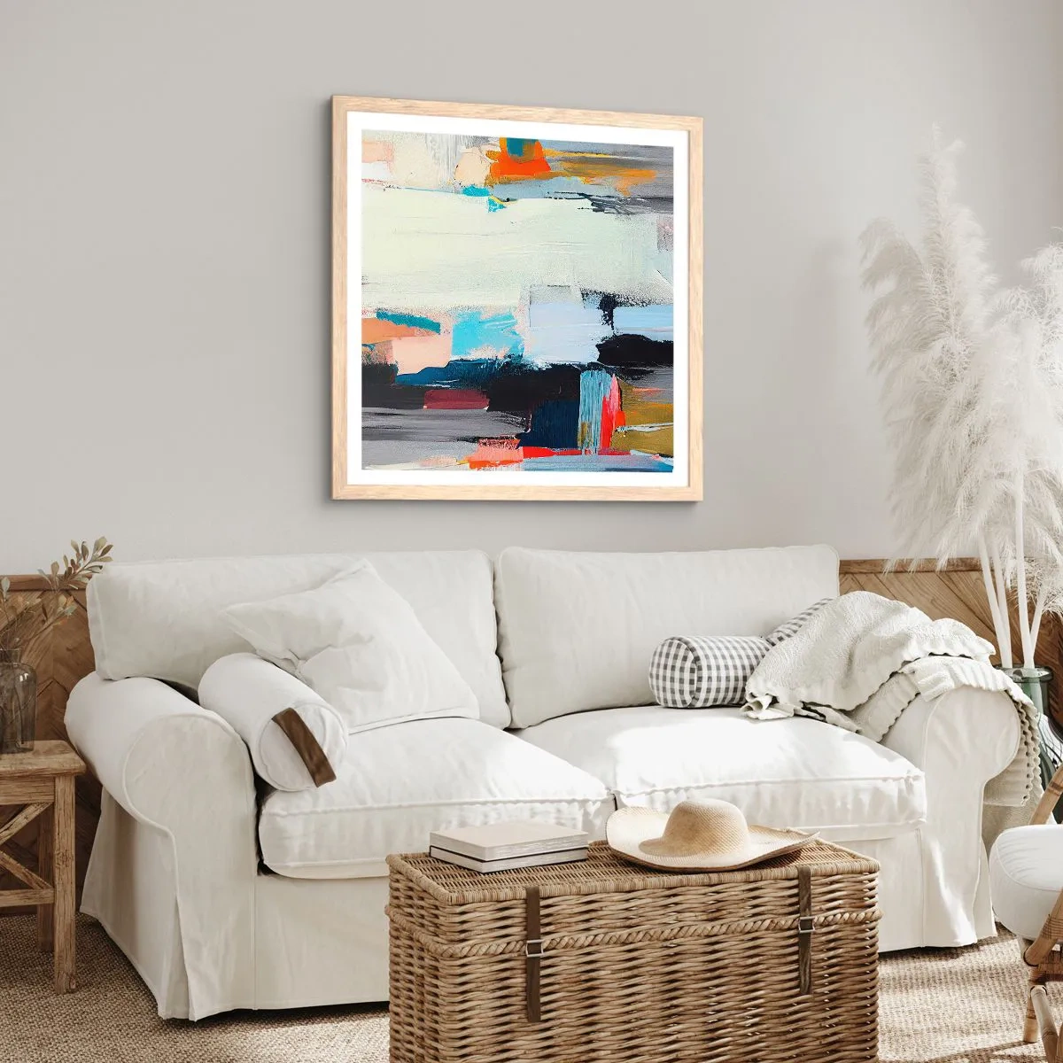 Poster in light oak frame - Is There a Method? - 60x60 cm