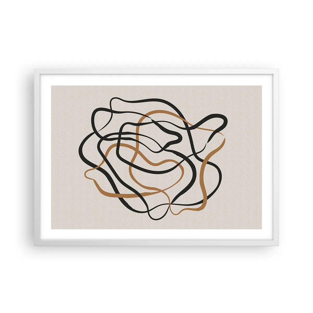 Poster in white frmae - Everything Is Tangled UP - 70x50 cm
