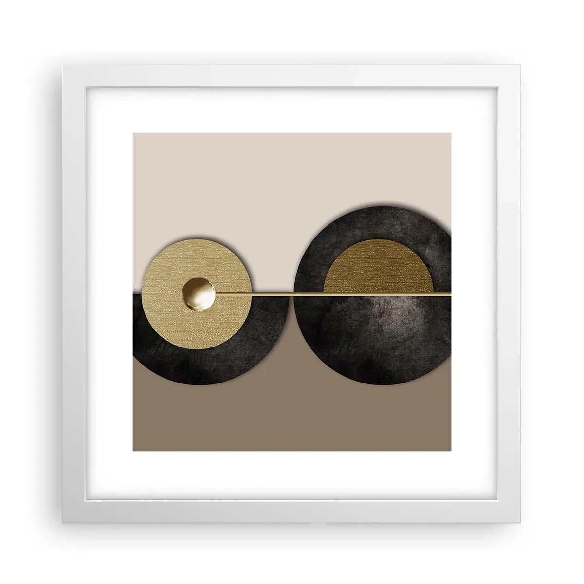 Poster in white frmae - Variations on Wheel - 30x30 cm
