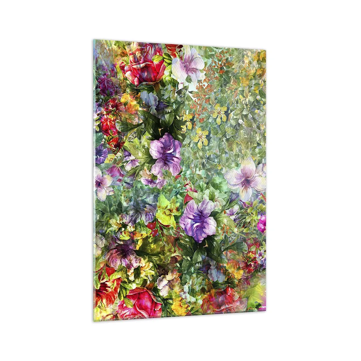 Glass picture - Lost in the Flowers - 70x100 cm