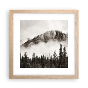 Poster in light oak frame - Granite Ruler - 30x30 cm