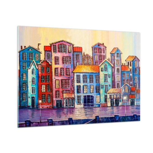 Glass picture - City Like From a Fairytale - 100x70 cm