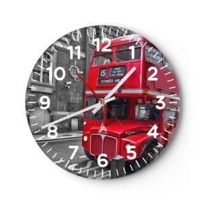 Wall clock - Clock on glass - Always the Same - 40x40 cm