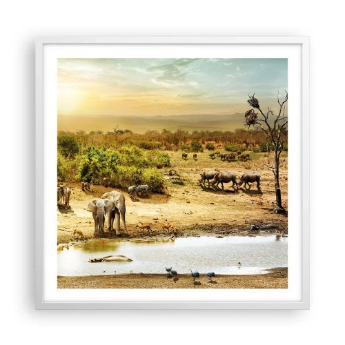 Poster in white frmae - There Is a River that Flows from Eden - 60x60 cm