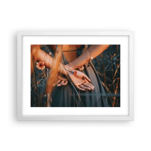 Poster in white frmae - Connected with Nature - 40x30 cm