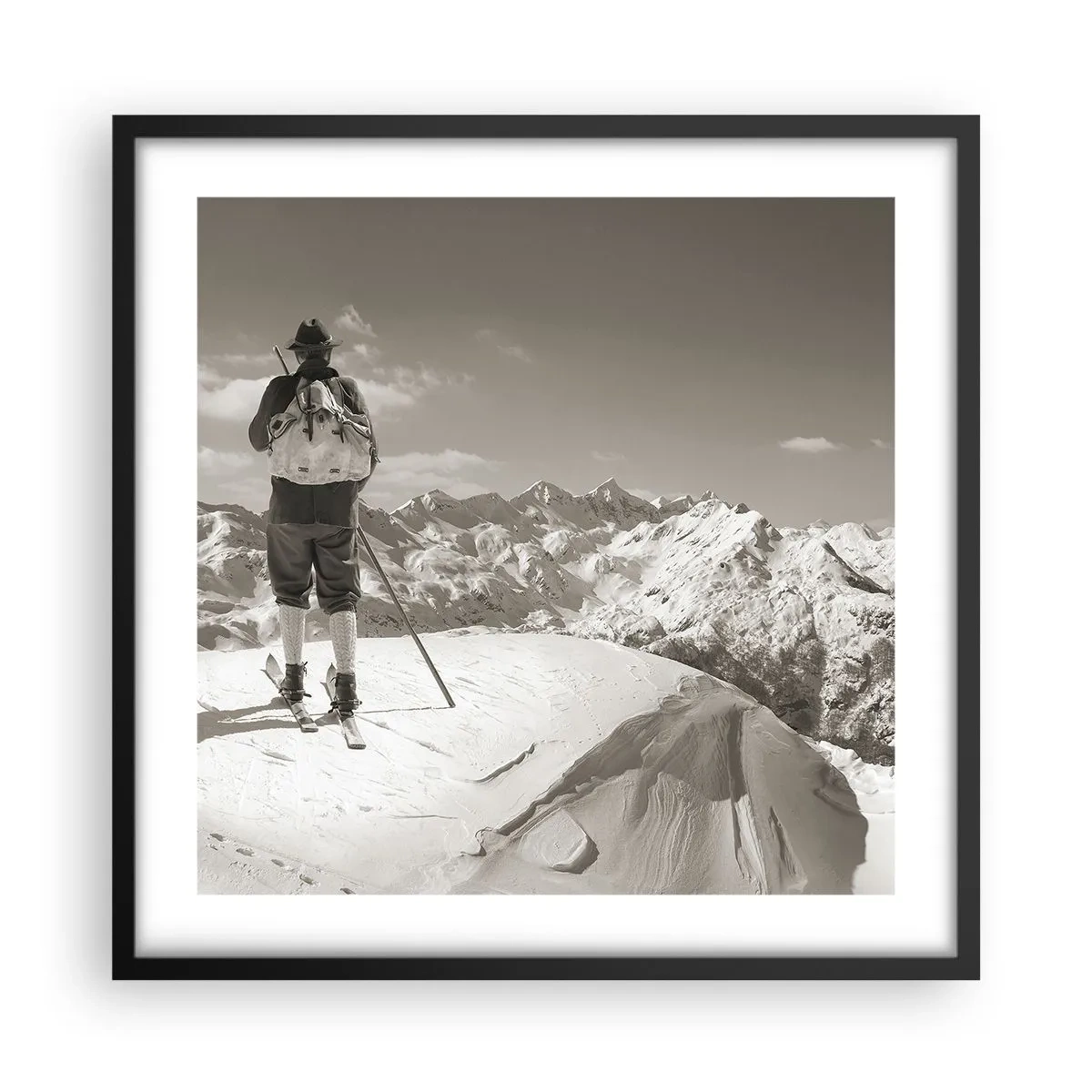 Poster in black frame - Mountains Are the Same - 50x50 cm