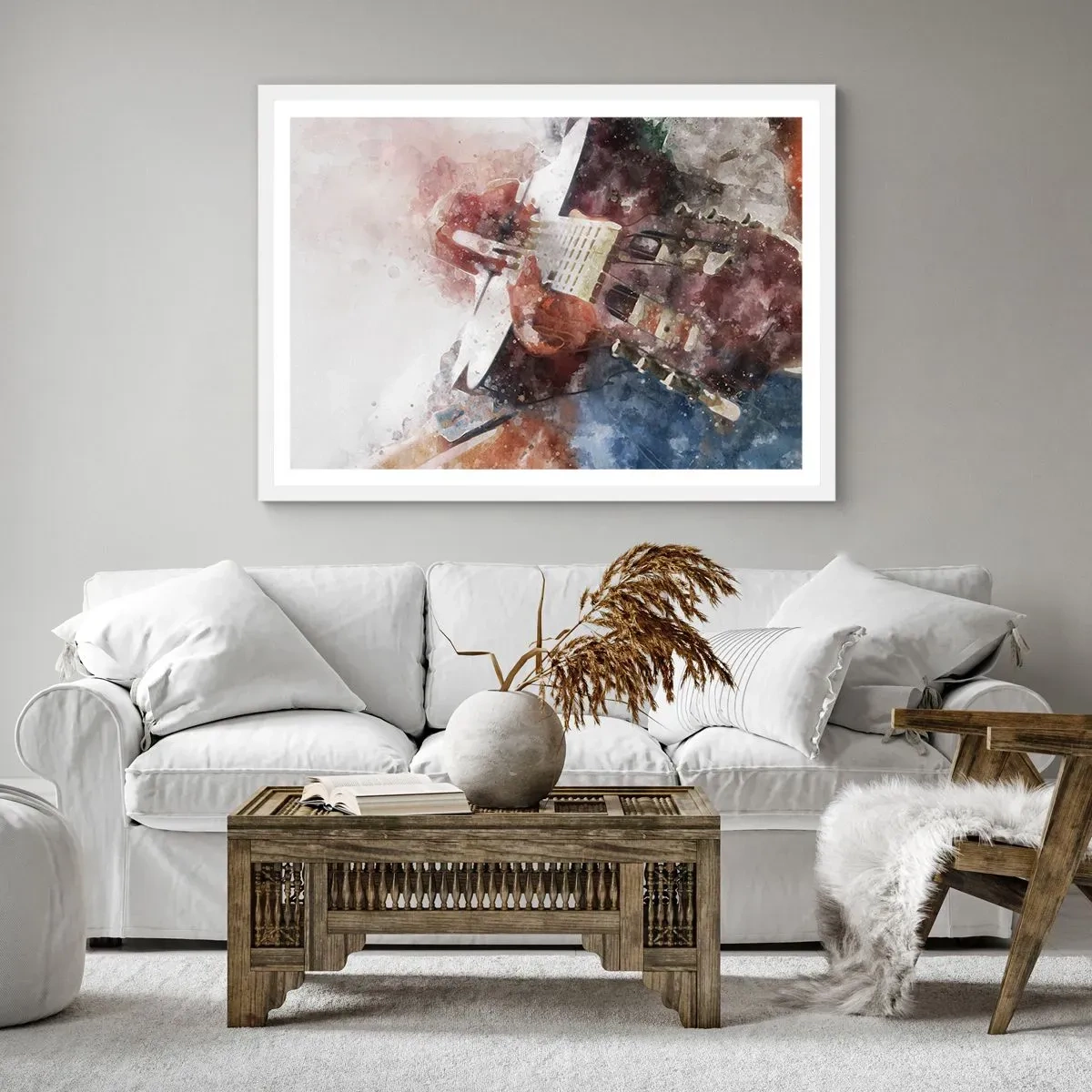 Poster in white frmae - And What do You Think? - 50x40 cm