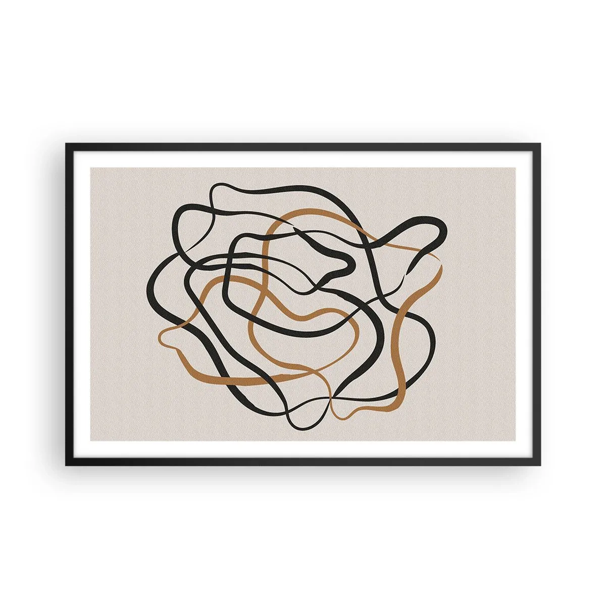 Poster in black frame - Everything Is Tangled UP - 91x61 cm