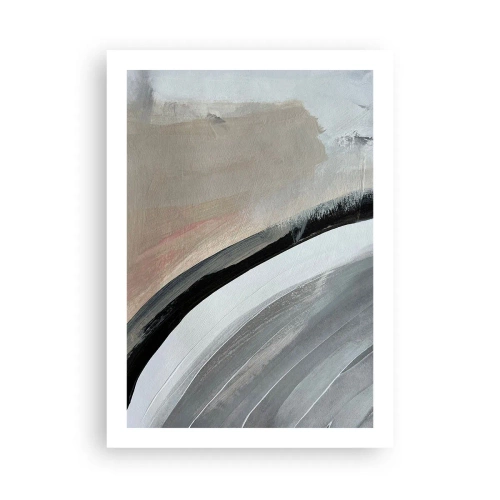 Poster - Composition: Arc of Black and Grey - 50x70 cm