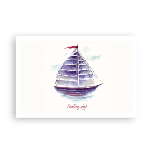 Poster - Full Sails And Calm Waters - 91x61 cm