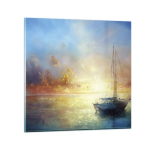 Glass picture - In a Golden Bay - 70x70 cm