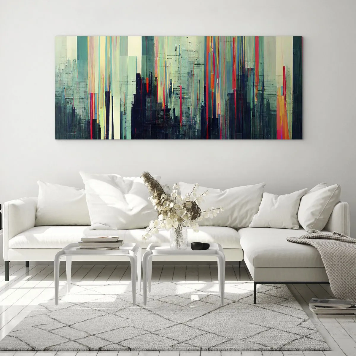 Glass picture - Futuristic City - 100x40 cm