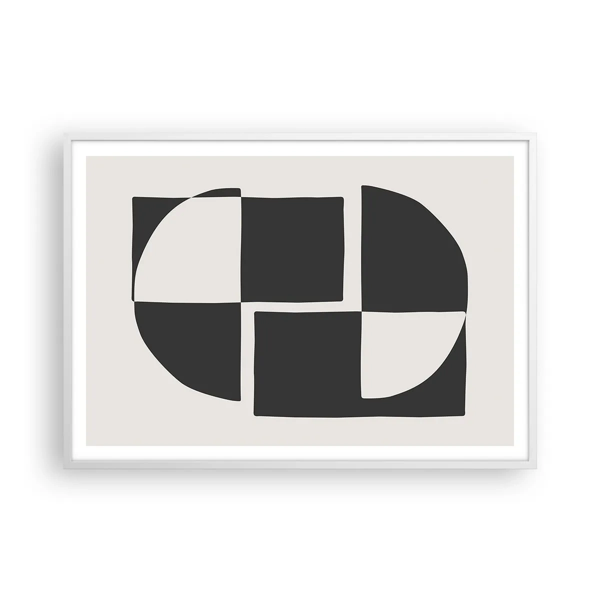 Poster in white frmae - Antithesis-Synthesis - 100x70 cm