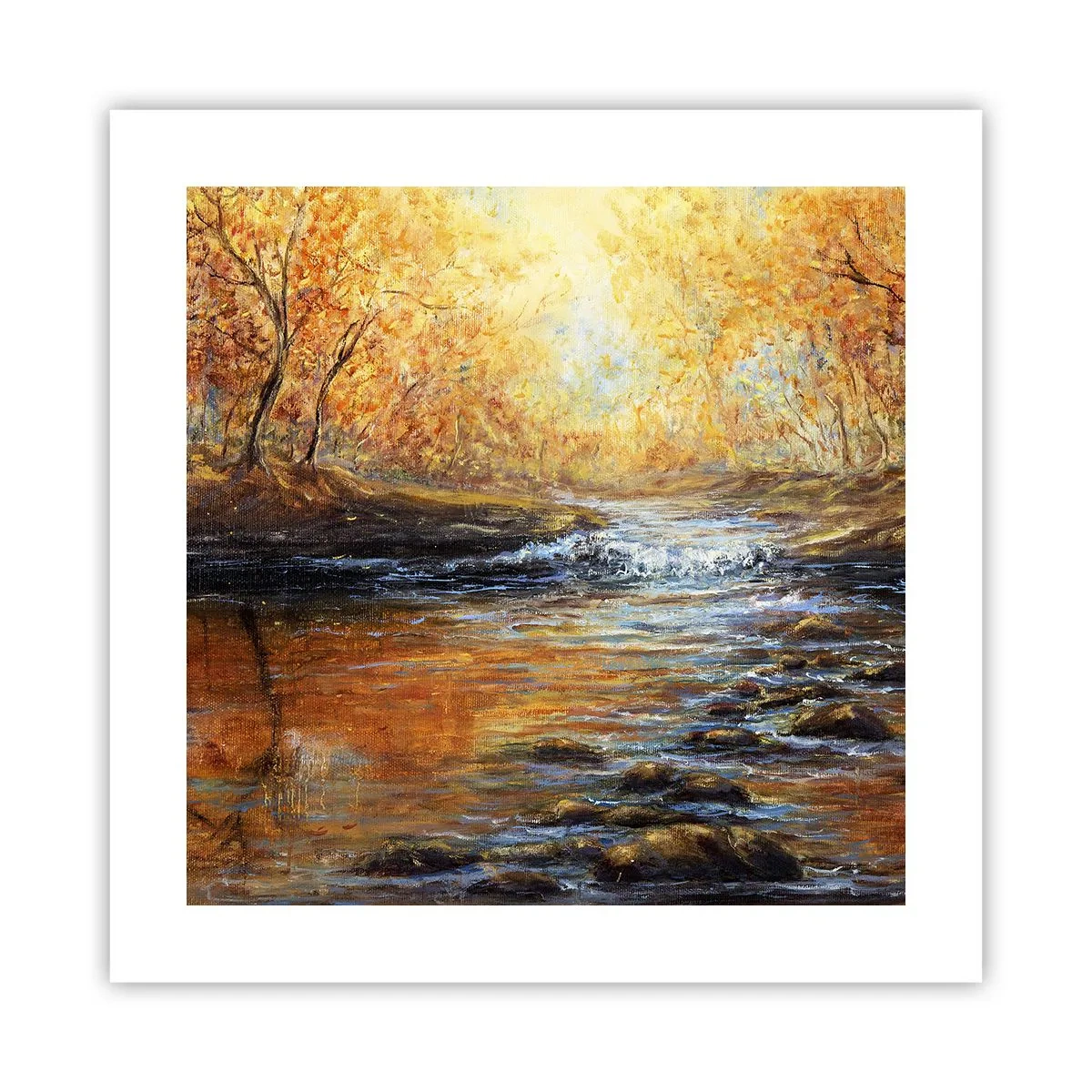 Poster - Golden Brook - 40x40 cm