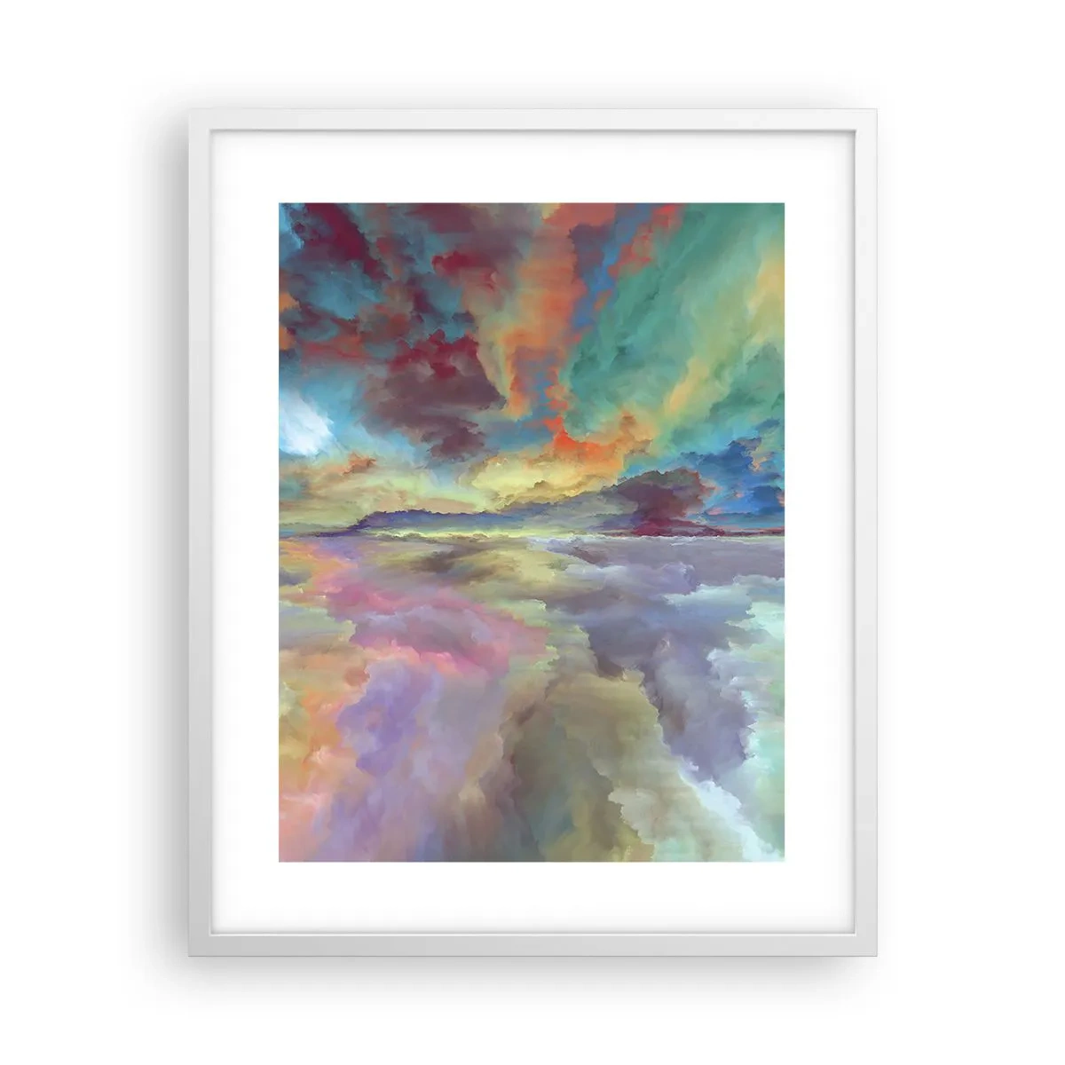 Poster in white frmae - Two Skies - 40x50 cm
