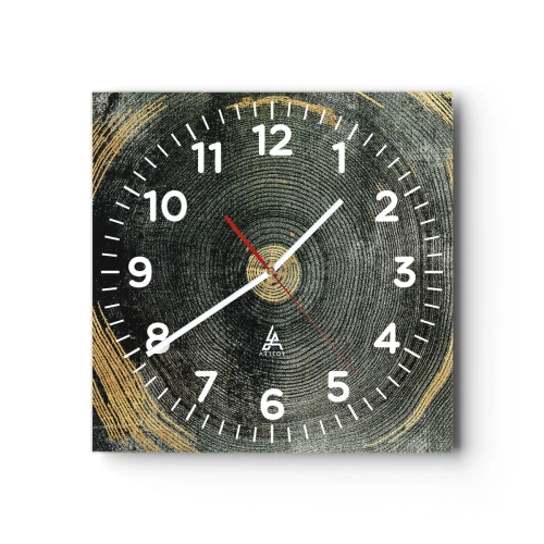 Wall clock - Clock on glass - Change and Persistance - 30x30 cm