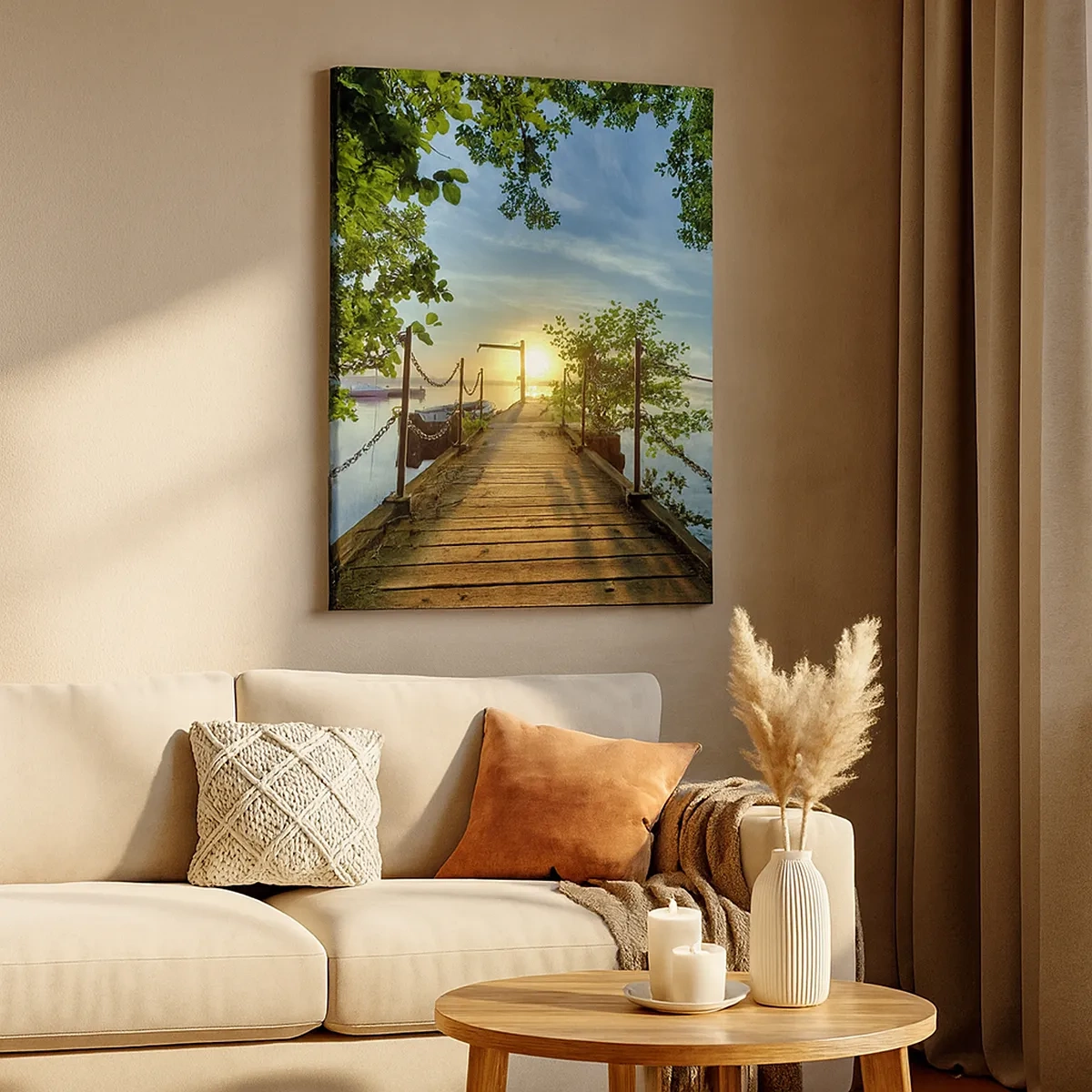 Canvas picture - Sunset by the Water - 50x70 cm