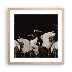 Poster in light oak frame - Bird Affairs - 40x40 cm