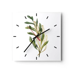 Wall clock - Clock on glass - All that Is Good - 30x30 cm