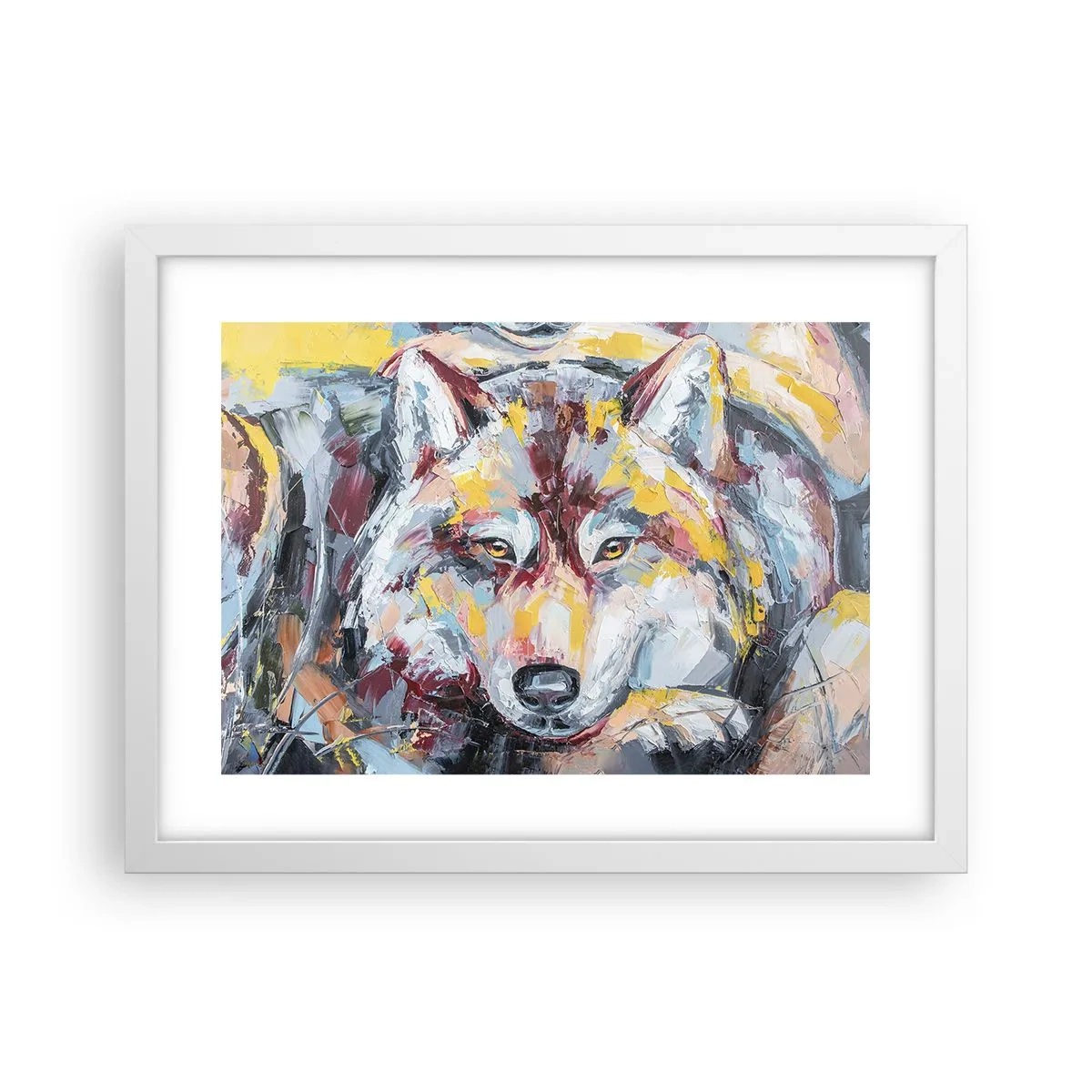Poster in white frmae - Wolf Eyes - 40x30 cm