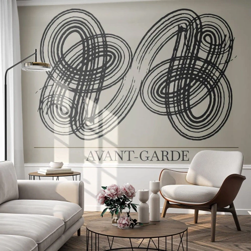 Photo Wallpaper Standard Eco - Spontaneous Result - Minimalism, Scandinavian, Writing - 200x140 cm