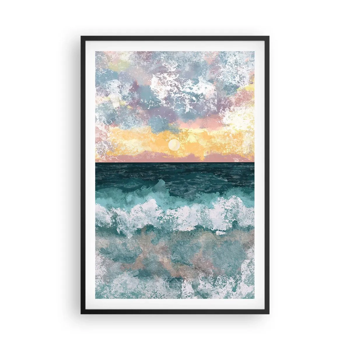 Poster in black frame - Water, Light, Air - 61x91 cm