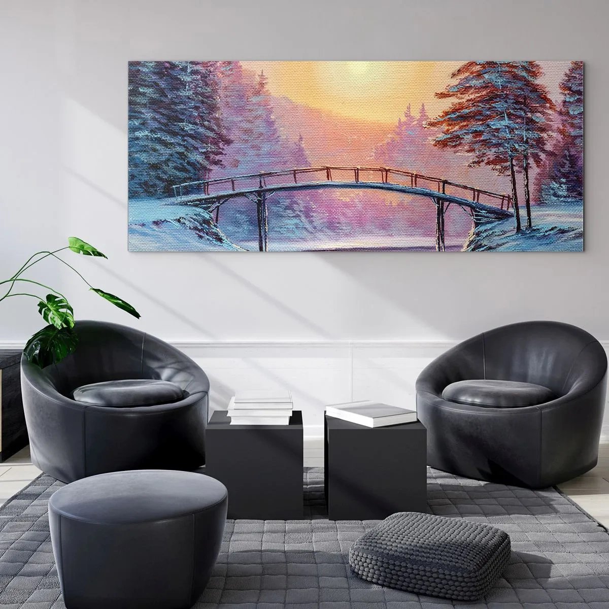Glass picture - Four Seasons - Winter - 120x50 cm
