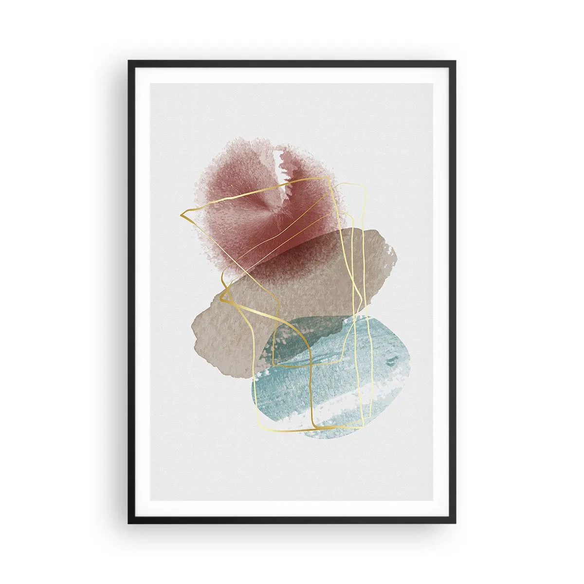 Poster in black frame - Beads of Space - 70x100 cm