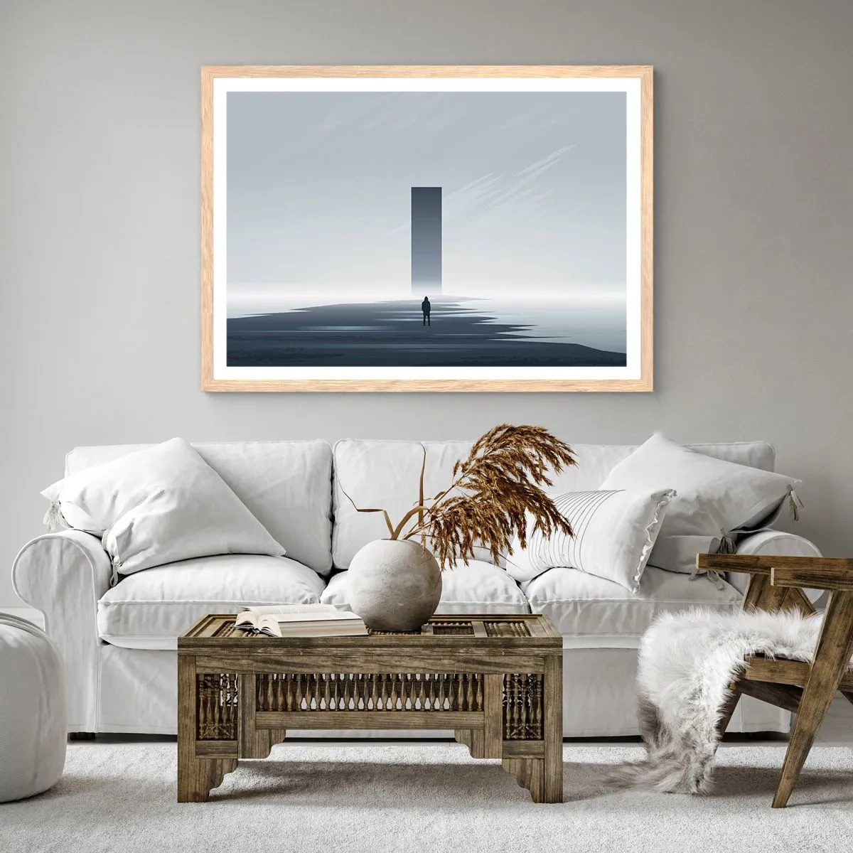 Poster in light oak frame - Opportunity or Threat? - 40x30 cm