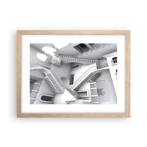 Poster in light oak frame - Paradoxes of Space - 40x30 cm