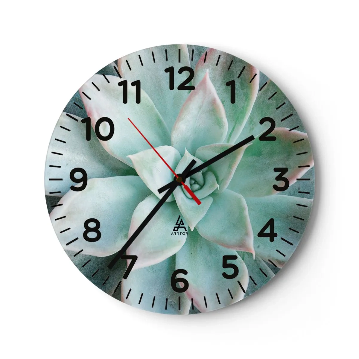 Wall clock - Clock on glass - Heart of a Desert - 40x40 cm
