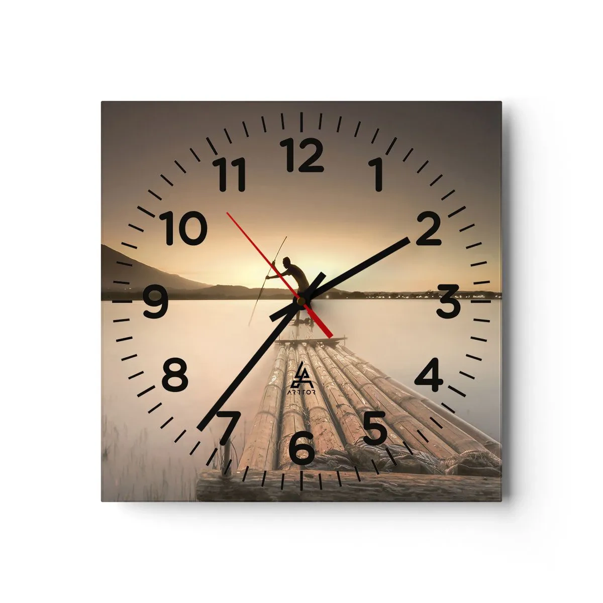 Wall clock - Clock on glass - Before Rest - 30x30 cm