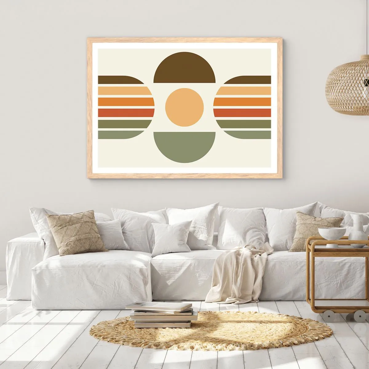 Poster in light oak frame - In the Colours of Soli - 70x50 cm
