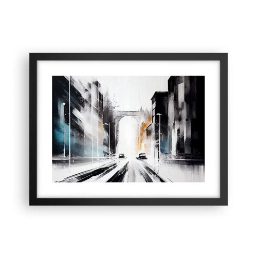Poster in black frame - Study of a City: Architecture and Movement - 40x30 cm
