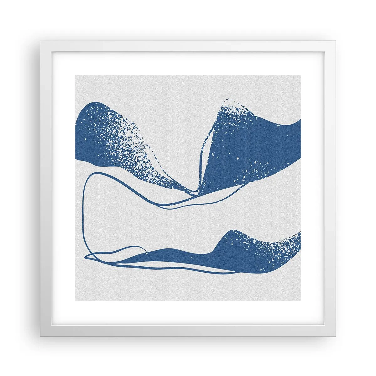 Poster in white frmae - Abstract with Wings - 40x40 cm