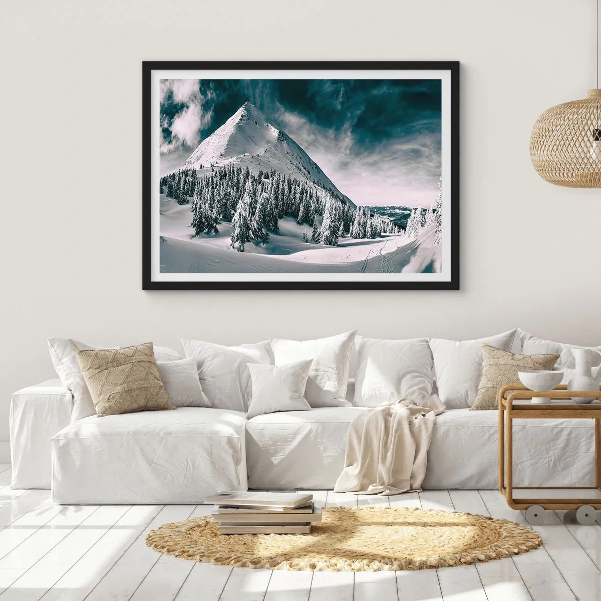 Poster in black frame - Land of Snow and Ice - 100x70 cm
