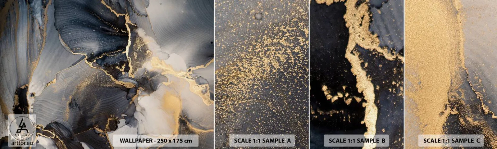 Photo Wallpaper Sample Self-Adhesive Deluxe Sticker - Life of a Stone - Abstraction, Piece, Modern Art - 100x30 cm