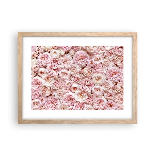 Poster in light oak frame - Decked with Roses - 40x30 cm