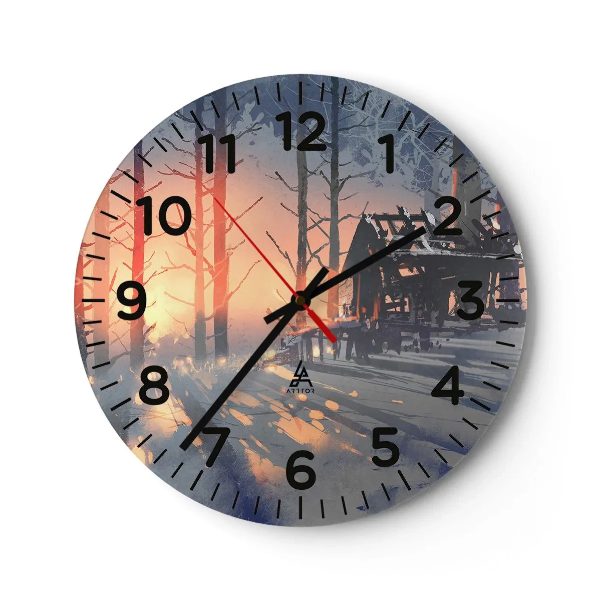 Wall clock - Clock on glass - Only the Sun Drops by - 40x40 cm