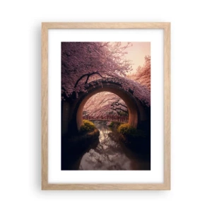 Poster in light oak frame - Japanese Spring - 30x40 cm